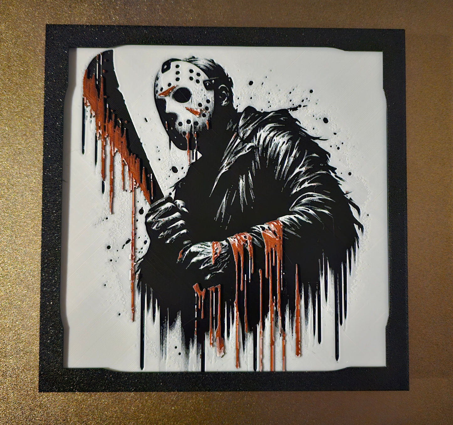 Friday 13th 3D Printed Picture- Wall Decor