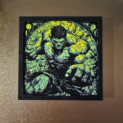 Hulk Mosaic 3D Printed Picture- Hueforge