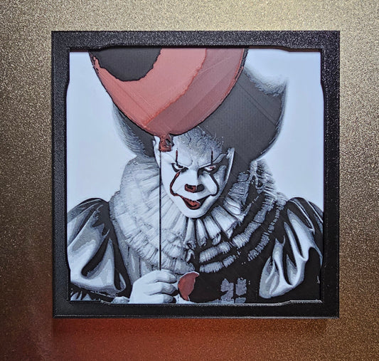 Pennywise from the movie IT 3D Printed Picture- Hueforge