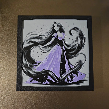 Rapunzel from Tangled - Disney - 3D Printed Picture- Hueforge