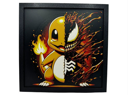 Charmander Venomized -Pokemon-3D Printed Picture- Wall Decor