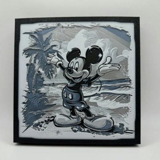 Mickey Mouse 3D Printed Picture- Hueforge