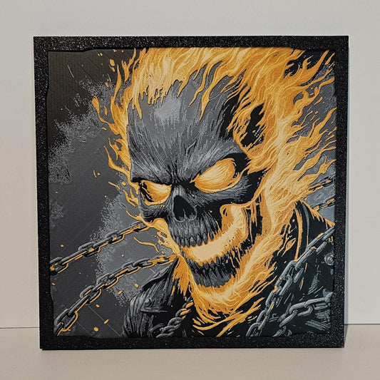 Ghost Rider - Marvel - 3D Printed Textured Wall Decor