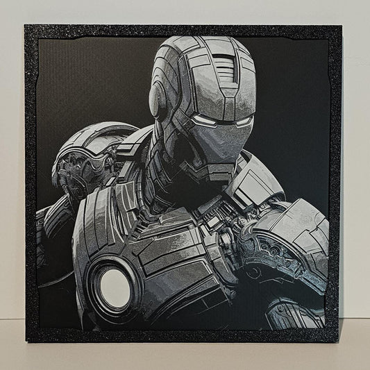 Ironman Grayscale - Marvel - 3D Printed Textured Wall Decor