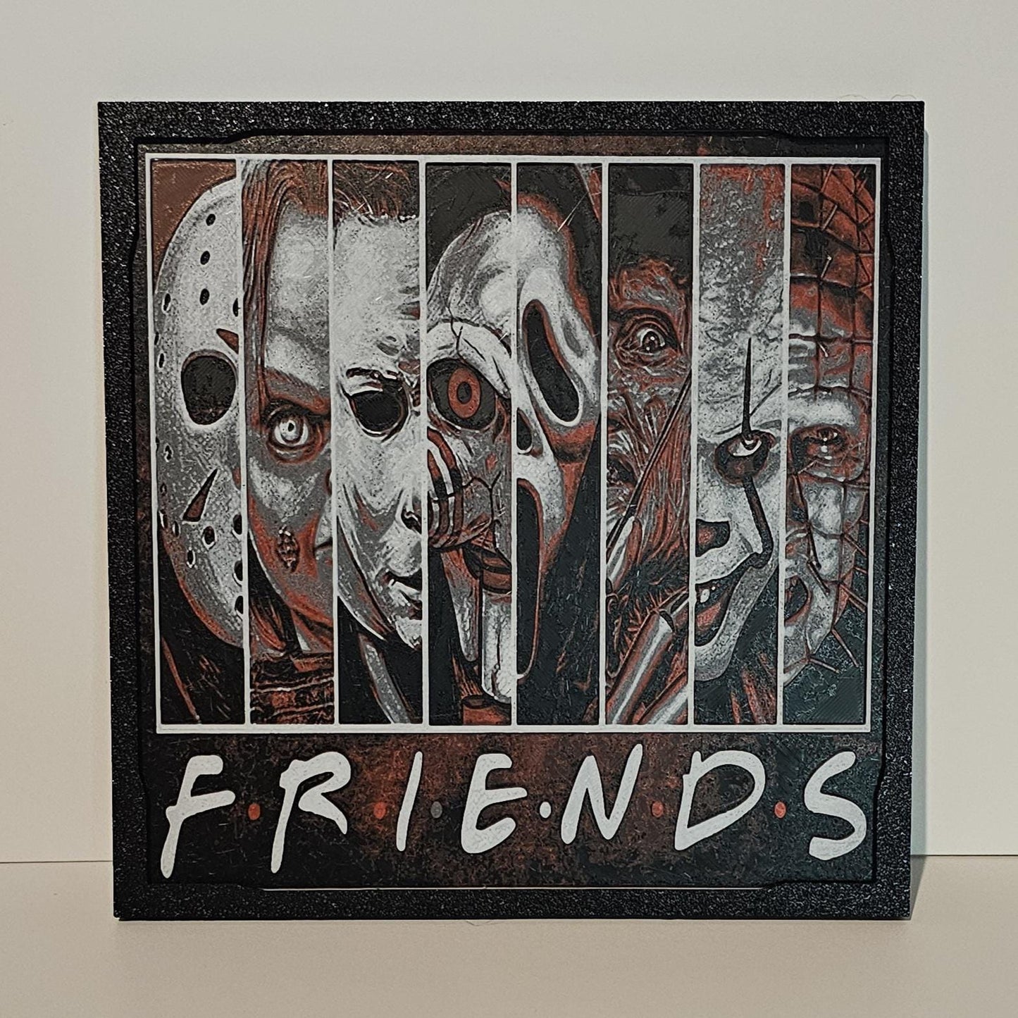 Friends - Containg various horror film characters 3D Printed Picture- Wall Decor