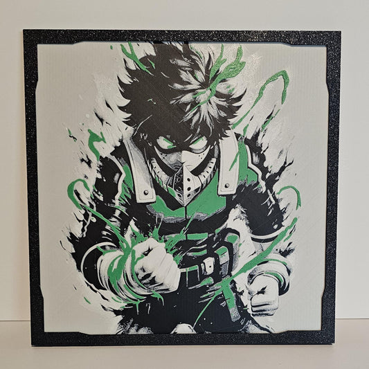 Deku - My Hero Academia - 3D Printed Textured Wall Decor