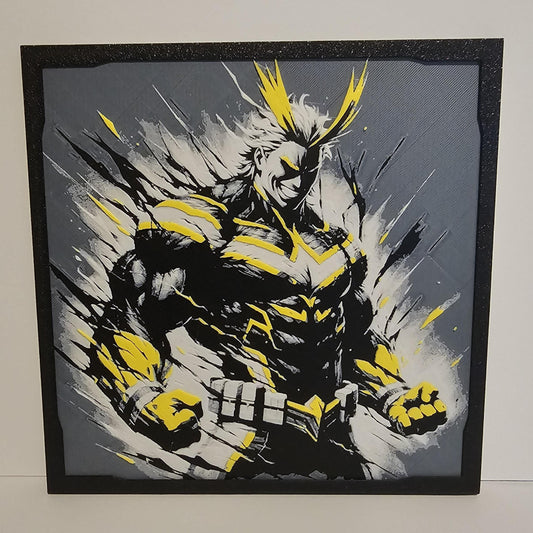 All Might - My Hero Academia - 3D Printed Textured Wall Decor