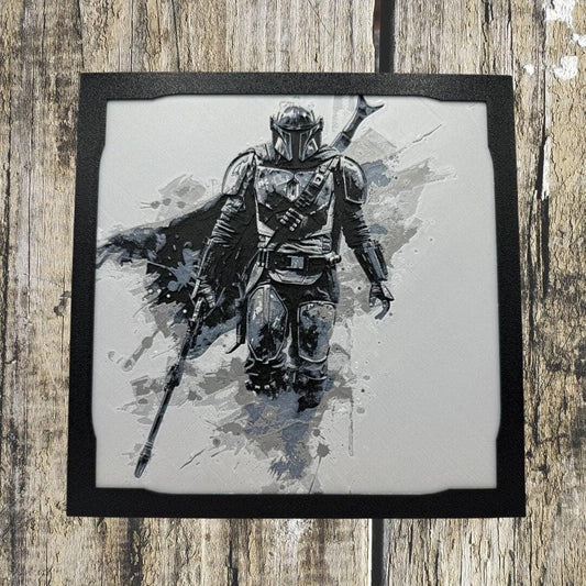 Mandalorian - Star Wars 3D Printed Picture- Hueforge