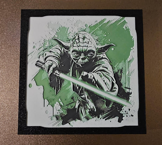 Master Yoda - Star Wars 3D Printed Picture- Hueforge