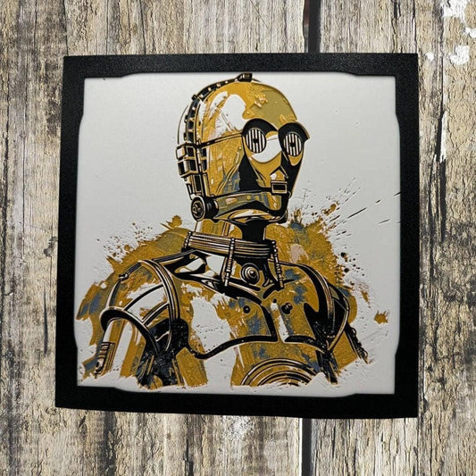 C3P0 - Star Wars 3D Printed Picture- Wall Decor